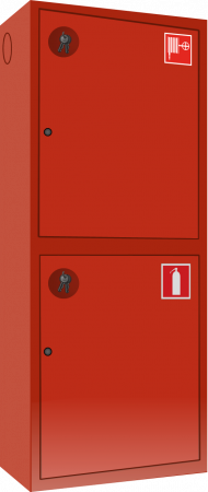 Шкаф ШПК-320 НЗК (навесной, закрытый, красный) 540х1300х230мм