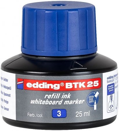 Чернила для маркеров BTK-25-3 Edding для E-28/29/250/360/361/363, 25 мл, в бутылочках с капиллярной пипеткой, синие