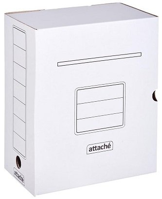 Короб архивный гофрокартон Attache 256x150x320 мм белый до 1500 листов