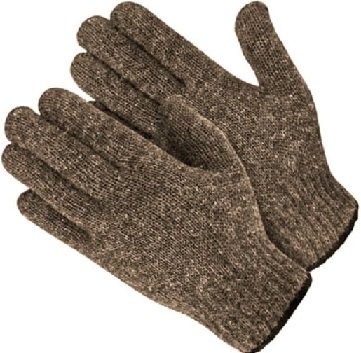 Перчатки одинарные с начёсом для хозяйственных и садовых работ (100%  акрил), коричневые