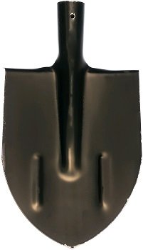 Лопата штыковая ЛКО с ребрами жесткости (без черенка), черная (Павлово)