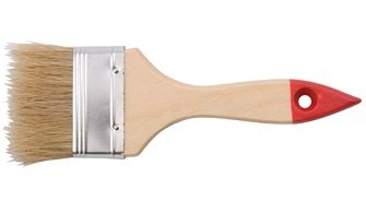 Кисть флейцевая "Оптима", натур. cветлая щетина, деревянная ручка 4" (100 мм)
