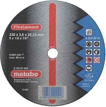 Круг отрезной сталь Flexiamant S 230x2,5 прямой А36Т Metabo