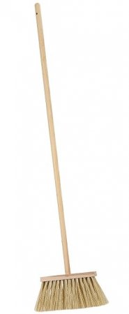 Метла ЗУБР с деревянной ручкой, ПЭТ, 120см, 24см
