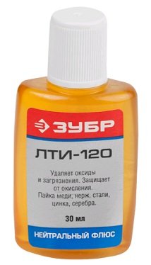 Флюс ЗУБР ЛТИ-120, пластиковый флакон, 30мл