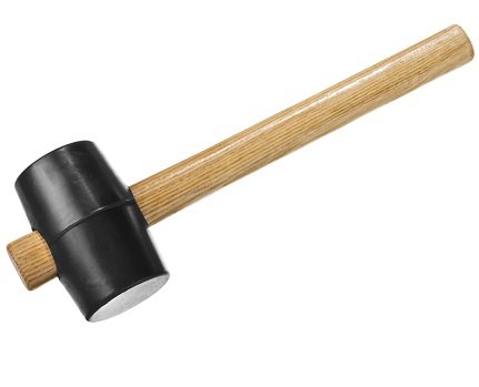 Киянка ЗУБР "МАСТЕР" резиновая черная с деревянной ручкой, 230г