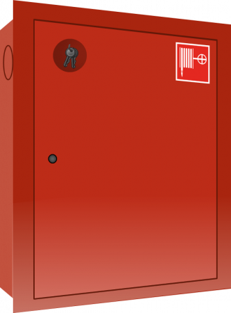 Шкаф ШПК-310 ВЗК (встроенный, закрытый, красный) 540х650х230мм