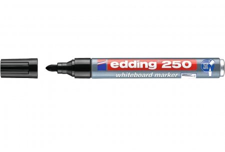 Маркер д/эмалевых досок 250-1 Edding, круглый наконечник 1,5-3 мм, черный