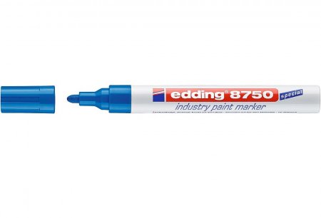 Маркер 8750-3 Edding для промышленной графики 2-4 мм, красящий, д/ надписей на жирной, пыльной поверхности, синий