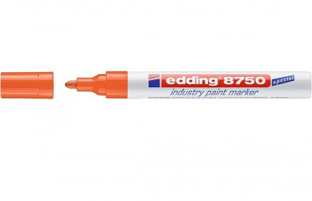 Маркер 8750-6 Edding для промышленной графики 2-4 мм, красящий, д/ надписей на жирной, пыльной поверхности, оранжевый