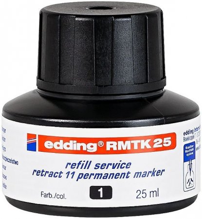 Чернила для маркеров RMTK-25-1 Edding для E-11, 25 мл, в бутылочках с капиллярной пипеткой, черные