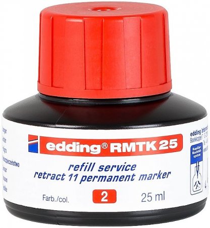 Чернила для маркеров RMTK-25-2 Edding для E-11, 25 мл, в бутылочках с капиллярной пипеткой, красные