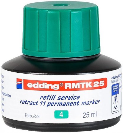 Чернила для маркеров RMTK-25-4 Edding для E-11, 25 мл, в бутылочках с капиллярной пипеткой, зеленые