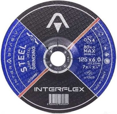 Обдирочный круг Interflex AO24NBF  125x6x22мм, Т27, металл