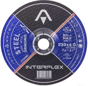 Обдирочный круг Interflex AO24NBF  230x6,4x22мм, Т27, металл
