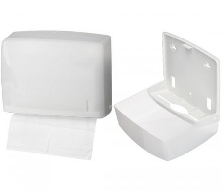 Диспенсер для листовых полотенец пластиковый белый (код производителя R-1317TW)