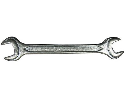 Ключ гаечный рожковый, кованый, оцинкованный 17х19мм (6/240) BIBER 90610