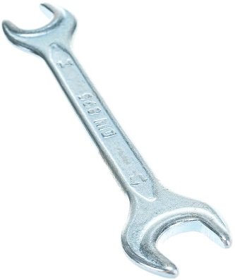 Ключ гаечный рожковый, кованый, оцинкованный 14х17мм (12/240) БИБЕР 90609