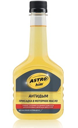 Присадка в моторное масло "Антидым", жидкость во флаконе 300 мл ASTROhim