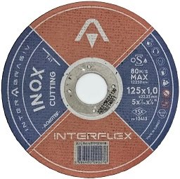 Отрезной круг Interflex INOX 125x1x 22мм, Т41, нержавеющая сталь, металл
