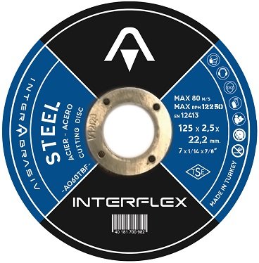 Отрезной круг Interflex STEEL 125x2,5x22мм, Т41, металл