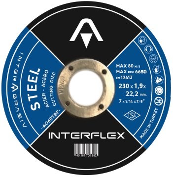 Отрезной круг Interflex STEEL 230x1,9x22мм, Т41, металл