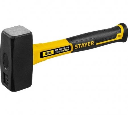 Кувалда STAYER "PROFI" кованая с двухкомпонентной фиберглассовой ручкой, 1,5 кг