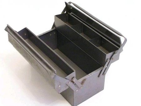 Ящик для инструментов металлический 3 секции / 2 уровня 345х195х220 (Беларусь)