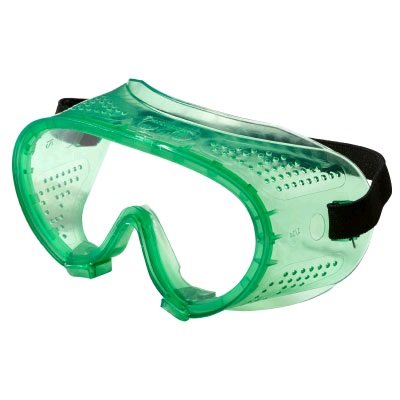 Очки закрытые слесарные с прямой вентиляцией (ОЧК006) зеленые