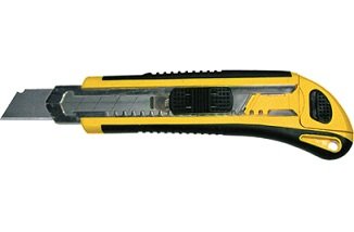 Нож технический 18 мм усиленный, кассета 3 лезвия, Профи