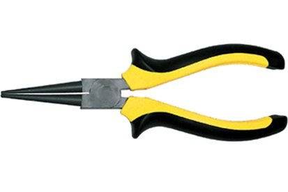 Серия Стайл Круглогубцы, двухцветная черно-желтая прорезиненная ручка, усиленная сталь, молибде 165 мм