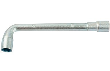 Ключ торцевой Г-образный 10 мм 6-гранный с отверстием в ключе для скручивания гаек с длинных шпилек