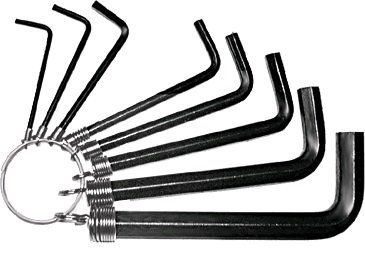 Ключи шестигранные HEX на кольце, 8 шт. 1.5-6 мм
