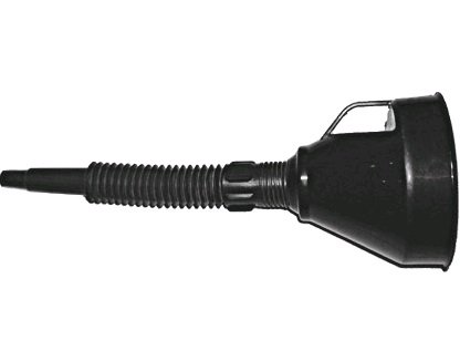 Воронка автомобильная пластиковая 135 мм черная С отсоединяемым гофрированным шлангом