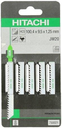 Пилки для лобзика Hikoki (5шт) JW20 HCS / T111C / 75 мм (дерево 4-50мм)