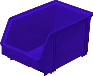 Ящик пластиковый серии 7000 250х148х130, цвет синий.