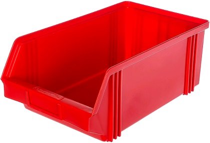 Ящик пластиковый серии 7000 400х230х150, цвет красный.
