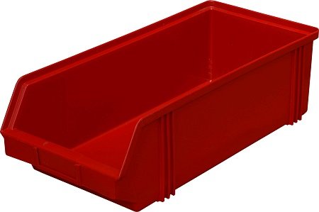 Ящик пластиковый серии 7000 500х230х150, цвет красный.