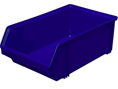 Ящик пластиковый серии 7000 500х310х183, цвет синий.