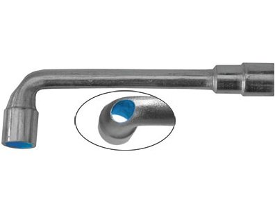 Ключ  торцевой Г-образный 19 мм 6-гранный с отверстием в ключе для скручивания гаек с длинных шпилек