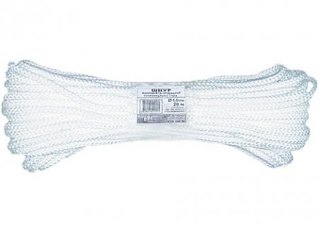 Фал капроновый плетеный 24-х прядный  с сердечником 12 мм х 20 м, р/н= 950 кгс РОС