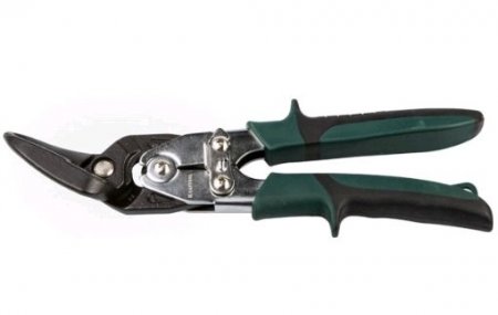 Ножницы по металлу BULLDOG проходные с двойной рычажной передачей, левые, губка с выносом, Cr-Mo, 260 мм, KRAFTOOL
