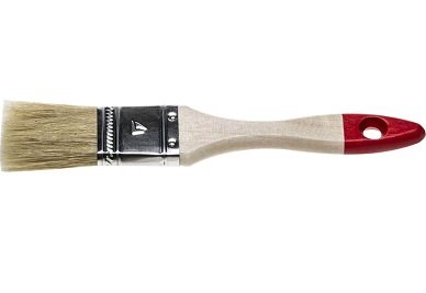Кисть плоская STAYER "UNIVERSAL-STANDARD", светлая натуральная щетина, деревянная ручка, 38мм