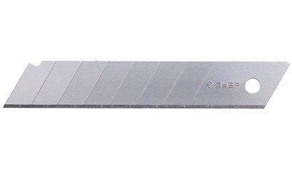 Лезвия ЗУБР "ЭКСПЕРТ" сегментированные, улучшенная инструментальная сталь У8А, в боксе, 25 мм, 5шт