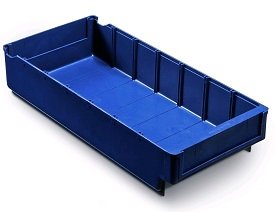 Ящик пластиковый серии 9000 400х188х82, цвет синий.