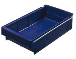 Ящик пластиковый серии 9000 400х230х100, цвет синий.