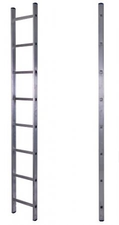 Лестница односекционная алюминиевая, 8 ступеней, Н2240мм; 2, 9 кг