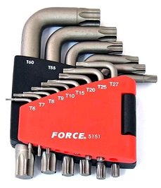 Набор ключей торкс F-5151: Г-образных T6-60 15пр. "FORCE"/6