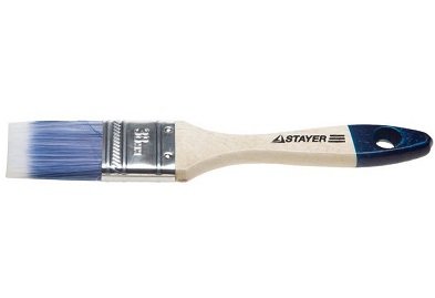 Кисть плоская STAYER "AQUA-STANDARD", искусственная щетина, деревянная ручка, 38мм