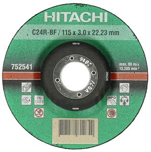 Диск отрезной Hitachi по камню С 115х3х22,2 изогнутый